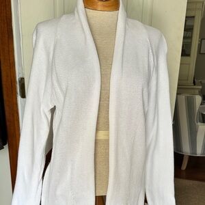 Lilly Pulitzer White Knit Tatum open cardigan.